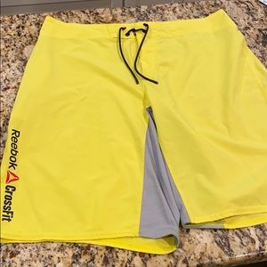 Reebok CrossFit board shorts size Large, yellow